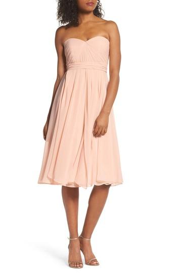 Women's Jenny Yoo Emmie Convertible Chiffon Tea-length Dress