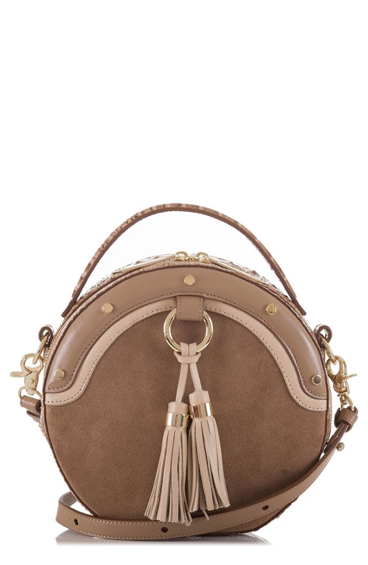 Brahmin Lane Leather Crossbody Bag - Beige