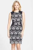 Women's Bcbgmaxazria 'laurine' Floral Lace Overlay Sheath Dress