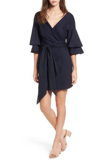 Women's Wayf Portrait Wrap Dress - Blue