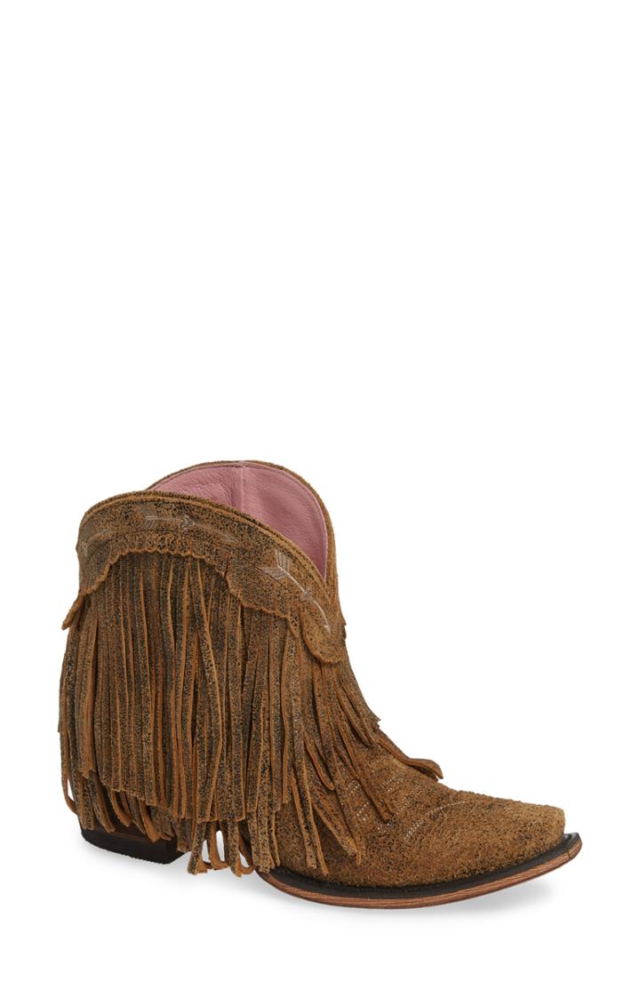 Women's Lane Boots Spitfire Fringe Bootie M - Beige