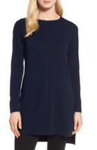 Women's Nordstrom Signature High/low Cashmere Sweater - Blue