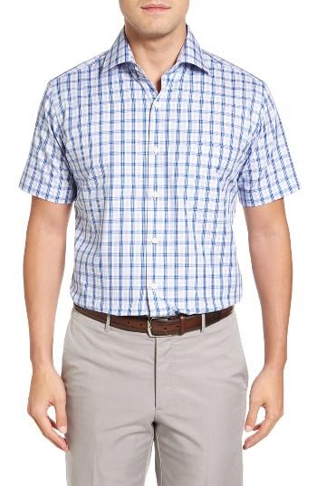 Men's Peter Millar Track Plaid Sport Shirt