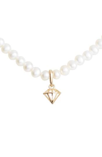 Women's Poppy Finch Diamond Charm Pearl Necklace