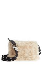 Rag & Bone Mini Compass Genuine Shearling Crossbody Bag - Ivory