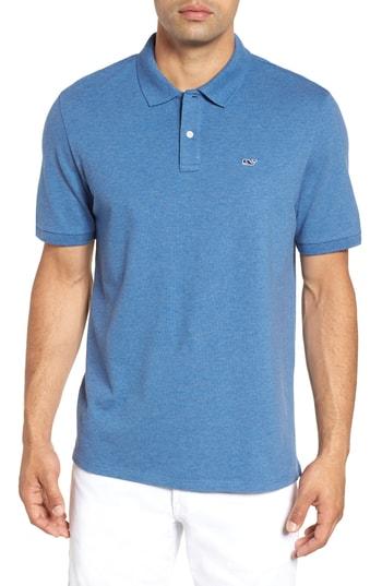 Men's Vineyard Vines Fit Pique Polo, Size X-large - Blue