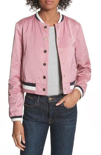 Women's Ted Baker London Crop Bomber Jacket - Pink