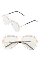 Women's Sunnyside La 55mm Aviator Fashion Glasses - Gold