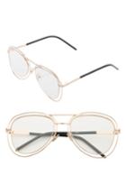 Women's Sunnyside La 55mm Aviator Fashion Glasses - Gold