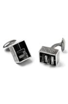 Men's Title Of Work Encased Spinner Cuff Links