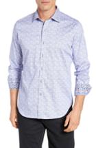 Men's Robert Graham Kirk Classic Fit Print Sport Shirt - Blue