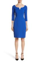 Women's Carmen Marc Valvo Double Face Wool Crepe Cocktail Dress - Blue