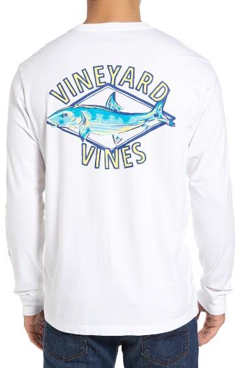 Men's Vineyard Vines Bonefish Long Sleeve T-shirt - White