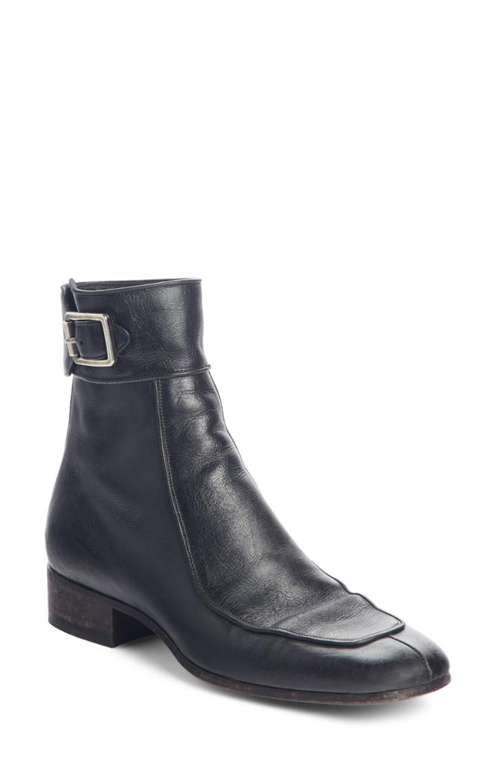 Women's Saint Laurent Miles Buckle Cuff Boot .5us / 39.5eu - Black