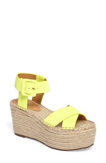 Women's Marc Fisher Ltd 'randall' Platform Wedge .5 M - Yellow