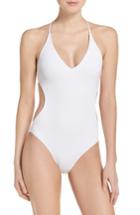Women's Vince Camuto Plunge One-piece Swimsuit - White