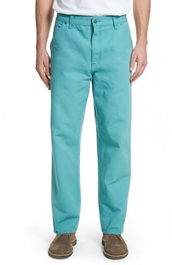 Men's Carhartt Work In Progress Cotton Pants X 32 - Blue