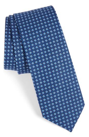 Men's 1901 Medallion Cotton Tie, Size - Blue