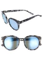 Women's Tory Burch 53mm Polarized Sunglasses - Black/ Blue