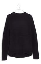 Women's Madewell Northfield Mock Neck Sweater, Size - Black