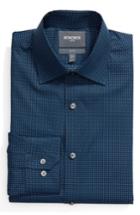 Men's Bonobos Slim Fit Check Dress Shirt 33 - Blue
