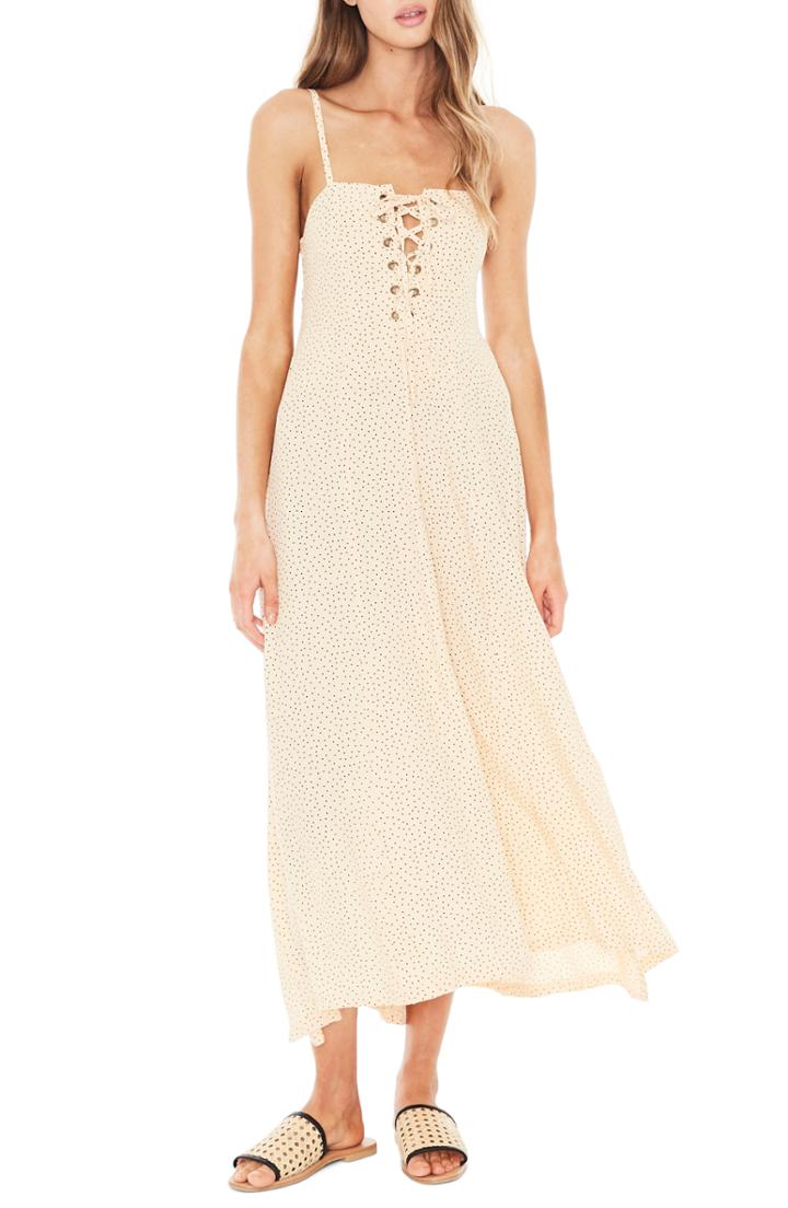 Women's Faithfull The Brand Mirador Lace-up Midi Dress