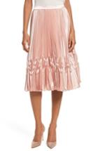 Women's Ted Baker London Zigzag Detail Pleated Midi Skirt