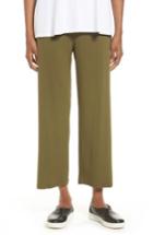 Women's Eileen Fisher Crop Jersey Pants, Size - Green