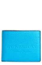 Men's Burberry Leather Bifold Wallet - Blue