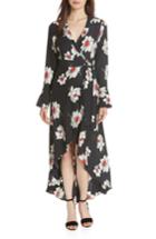 Women's Equipment Gowin Floral High Low Silk Dress - Black