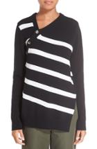 Women's Proenza Schouler Cashmere & Cotton Asymmetrical Neck Pullover