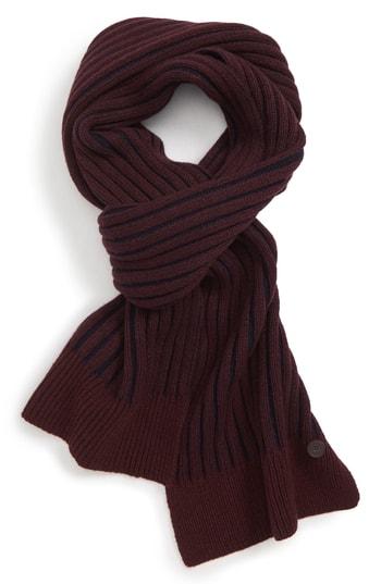 Men's Ted Baker London Plaited Chunky Scarf, Size - Red