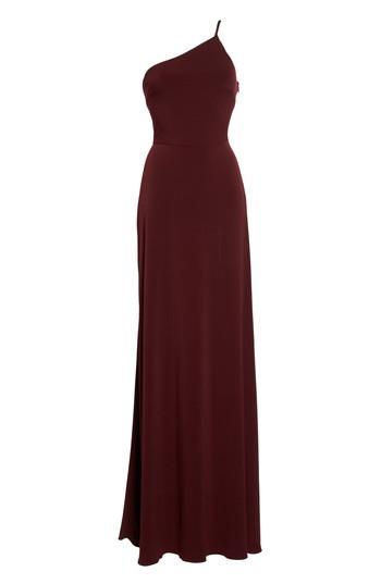 Women's Amsale Jersey One-shoulder Gown - Red