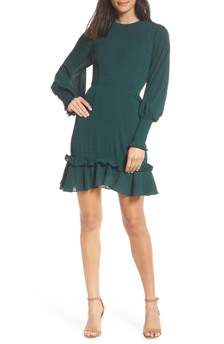 Women's Chelsea28 Ruffle A-line Dress (similar To 12w-14w) - Green