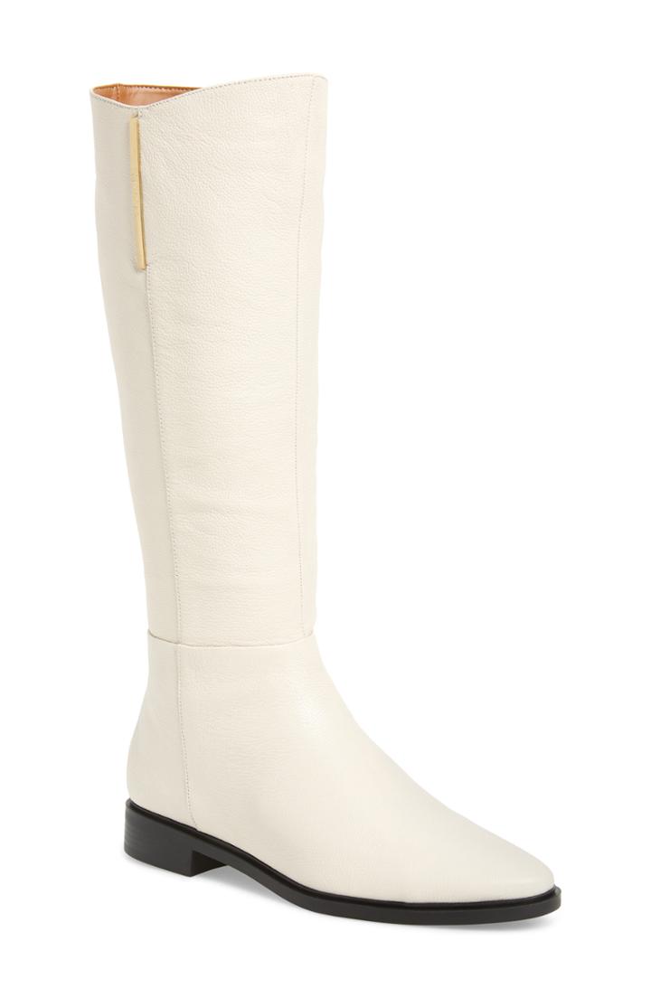 Women's Calvin Klein Francine Knee High Riding Boot .5 M - Ivory