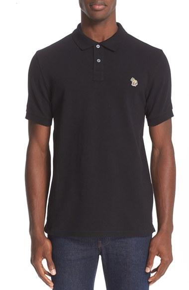 Men's Ps Paul Smith Zebra Patch Polo - Black