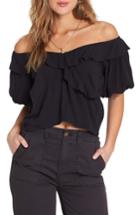 Women's Billabong Babes For Days Off The Shoulder Top - Black