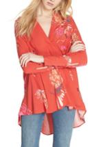 Women's Free People Field Of Butterflies Tunic - Red