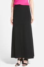 Women's Ming Wang A-line Knit Maxi Skirt - Black