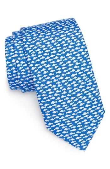 Men's Vineyard Vines Go Fish Silk Tie, Size - Blue