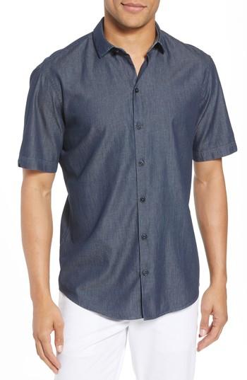 Men's Zachary Prell Manolis Denim Sport Shirt - Blue