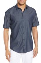 Men's Zachary Prell Manolis Denim Sport Shirt - Blue