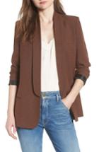 Women's Mural Houndstooth Boyfriend Blazer - Brown
