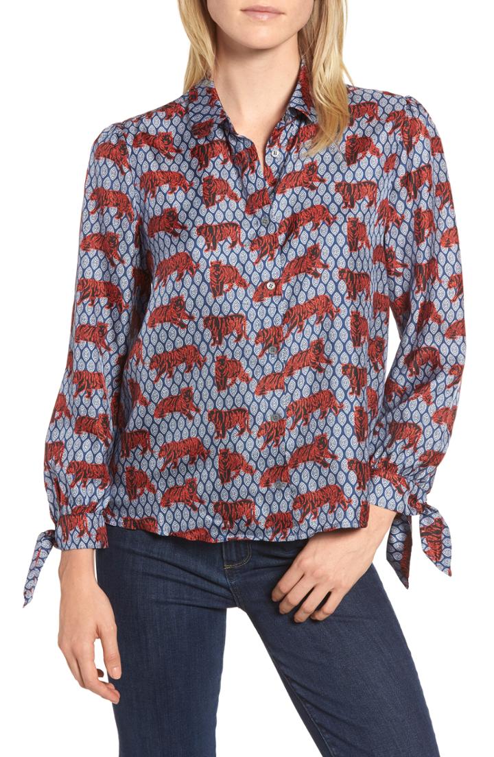 Women's J.crew Drapey Silk Popover