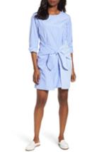 Women's Pleione Mix Stripe Tie Front Shift Dress - Blue