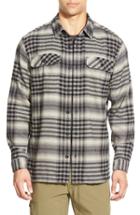 Men's Patagonia 'fjord' Regular Fit Organic Cotton Flannel Shirt, Size - Black