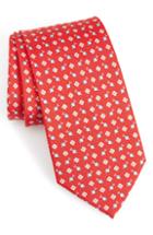 Men's Salvatore Ferragamo Giuly Print Silk Tie, Size - Red