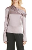 Women's Amur Monica Silk One Shoulder Blouse - Pink