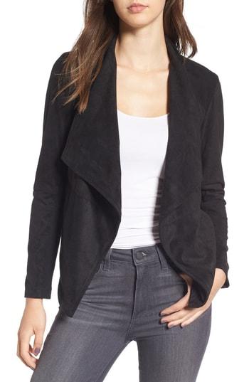 Women's Bb Dakota Nicholson Faux Suede Drape Front Jacket