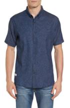Men's 7 Diamonds Marquee Moon Print Woven Shirt, Size - Blue